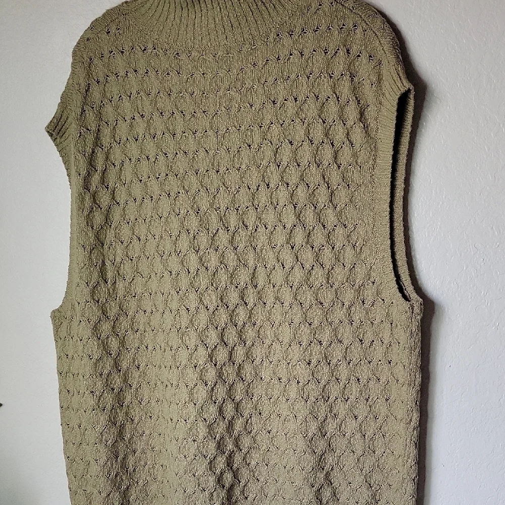 Free People Rosemary Textured Turtleneck Sweater - Olive Size M
